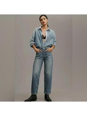 Pilcro Reworked High-Rise Taper Jeans